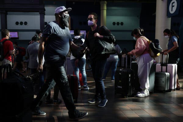 Travelers at Union Station on Friday in Washington, D.C., as Labor Day weekend began.