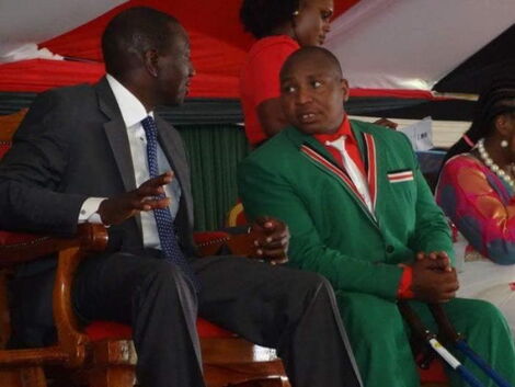 Undated image of DP William Ruto and Nominated Member of Parliament David Sankok 