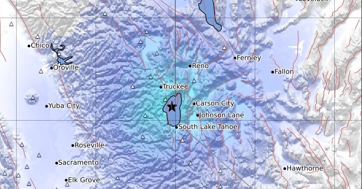 6 Earthquakes Rattle Lake Tahoe Area, Carson City and Reno