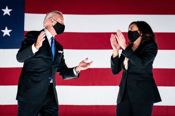 Joseph R. Biden Jr. and Kamala Harris entered the Democratic National Convention leading President Trump and Vice President Mike Pence in national polling.