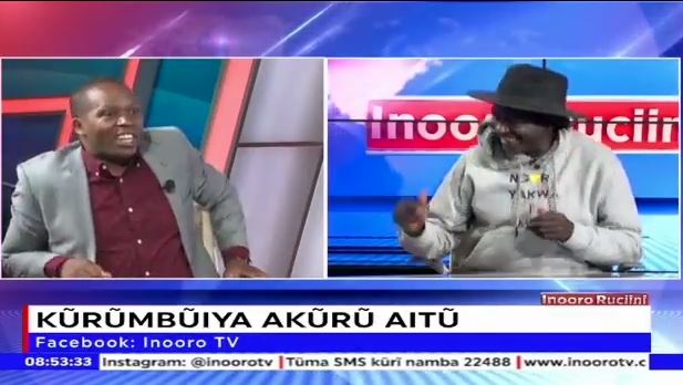 Studio Guest on Inooro TV Falls of His Chair (VIDEO)