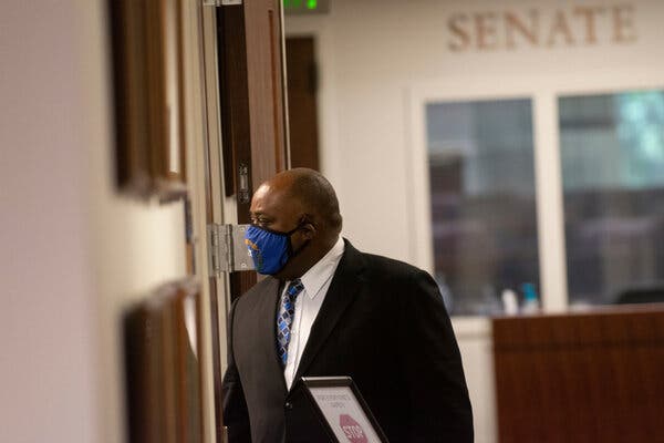 Jason Frierson, the Nevada Assembly speaker. A bill mandating protection for hospitality workers also provided legal immunity for businesses.