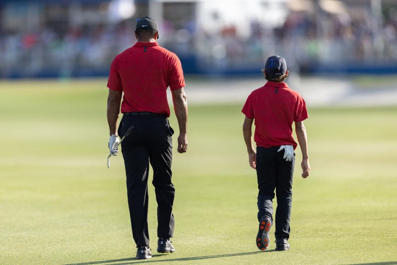 Tiger Woods and son Charlie ride birdie blitz to finish second at PNC Championship : The standard Sports