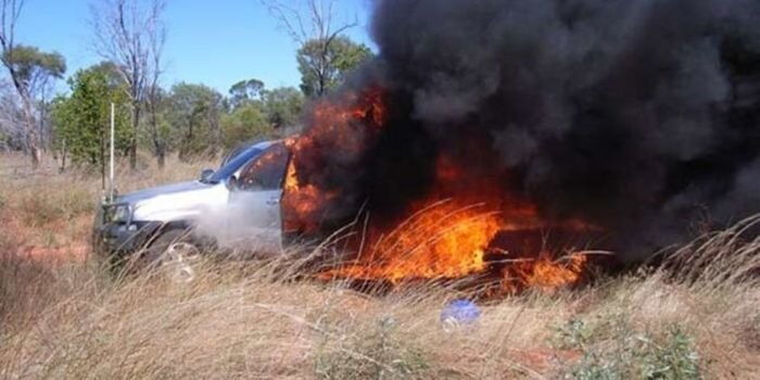 MP's Prado Goes Up in Flames