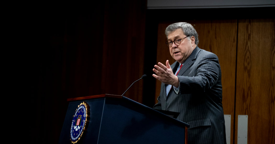 Barr Dismisses Trump’s Claim That Russia Inquiry Was an Obama Plot