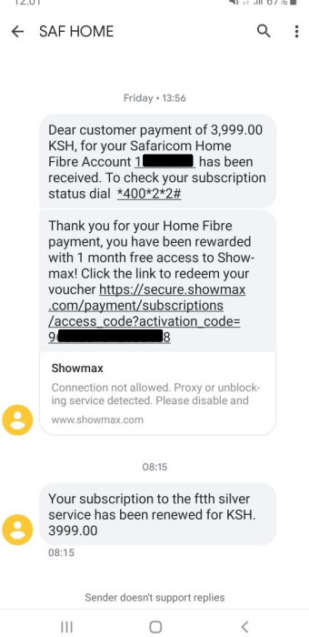 Safaricom Home Fibre customers are getting free Showmax streaming this April