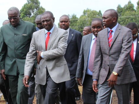 Deputy President William Ruto and Kapseret MP Oscar Sudi in Eldoret at the past function