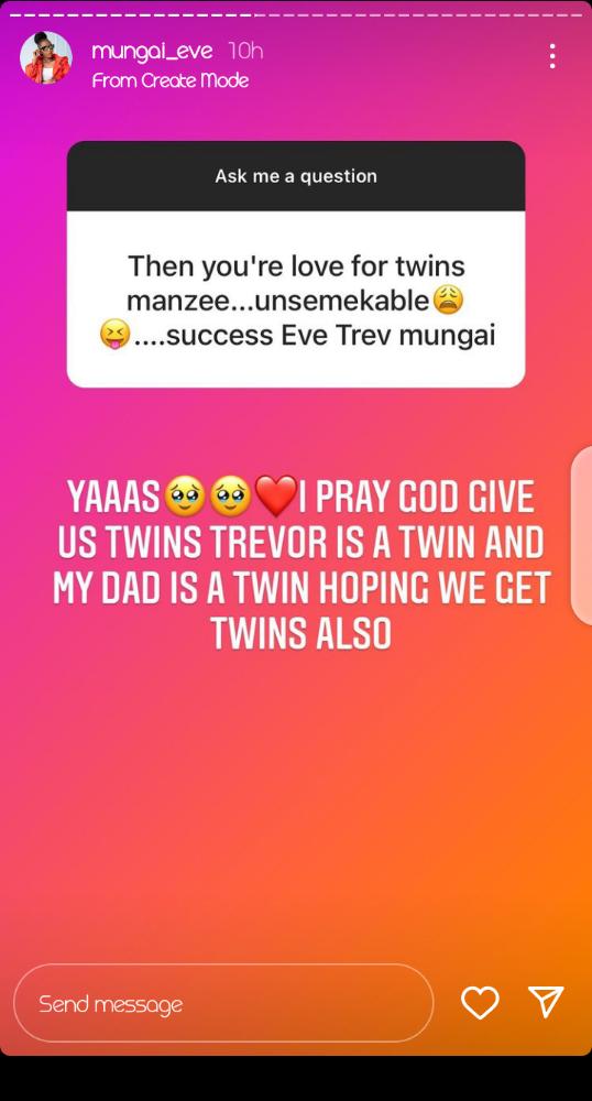 'I'm Hoping We Get Twins'-Mungai Eve On Having Children With Boyfriend Trevor (Screenshot)