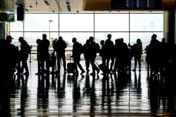 Travelers at Salt Lake City International Airport in March. OPEC is projecting growing demand for oil and petroleum products — including airplane fuel — as global economies expand through the year.