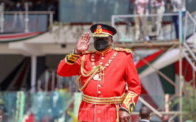 President Uhuru Kenyatta at Jamhuri day celebrations 2021 photo