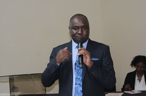 TVETA Director-General Langat Kipkirui at a regional meeting on March 11, 2020.
