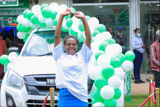 M-PESA Business Owners Win 8 Pick-Ups, 64 Tuktuks