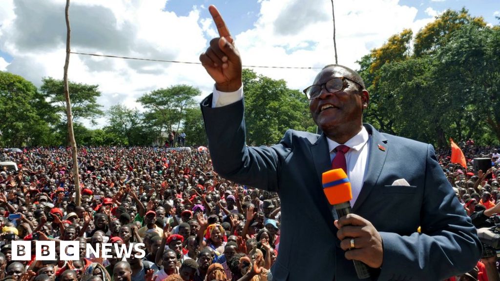 Lazarus Chakwera sworn in as Malawi president after historic win