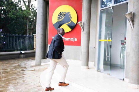 Deputy President William Ruto at Jubilee Party headquarters on September 22, 2020