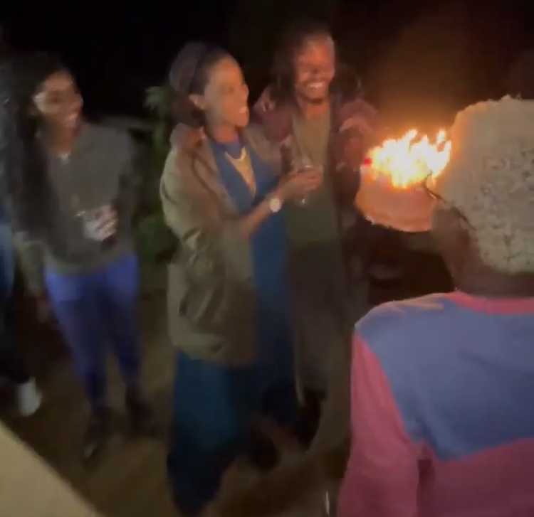 Lilian Ng’ang’a spotted rocking huge baby bump while partying with hubby, Juliani (Video)