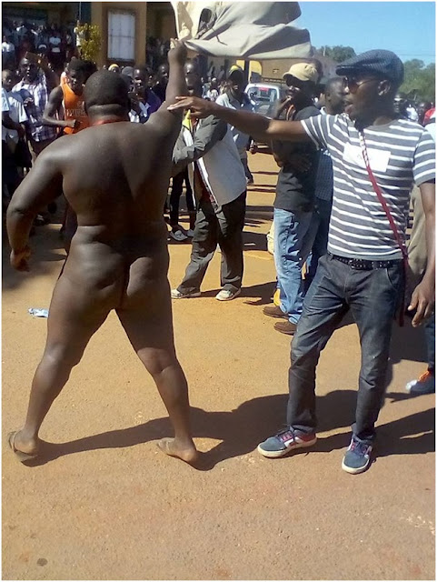 DAILY POST: DRAMA as man STRIPS NAKED to protest incessant power black outs