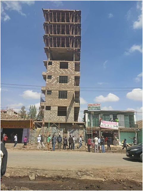 Lord Jesus! Check out this building under construction in Kayole, these greedy landlords don’t value human life (PHOTO)