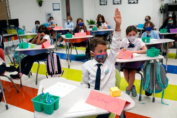 The first day of school, last month, at iPrep Academy in Miami.