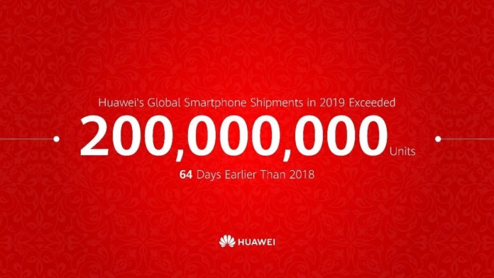 Huawei Ships 200 Million Smartphones 2 Months ahead of target
