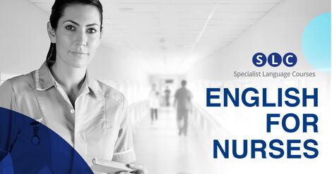 Undated image of an advertisement for nurses to enrol for Specialist Language Courses (SLC) Online English Test