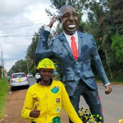 Ruto Supporter Pushed a Wheelbarrow From Nakuru to Nairobi, Now Stranded in Karen