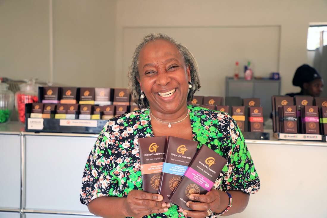 A lecturer who became chocolate maker in her 60s