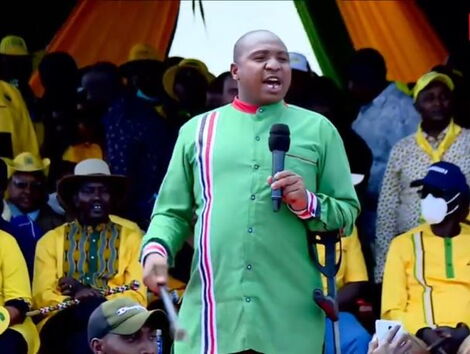 Nominated Member of Parliament David Sankok on Saturday, January 8, at the Eldoret Sports Club.