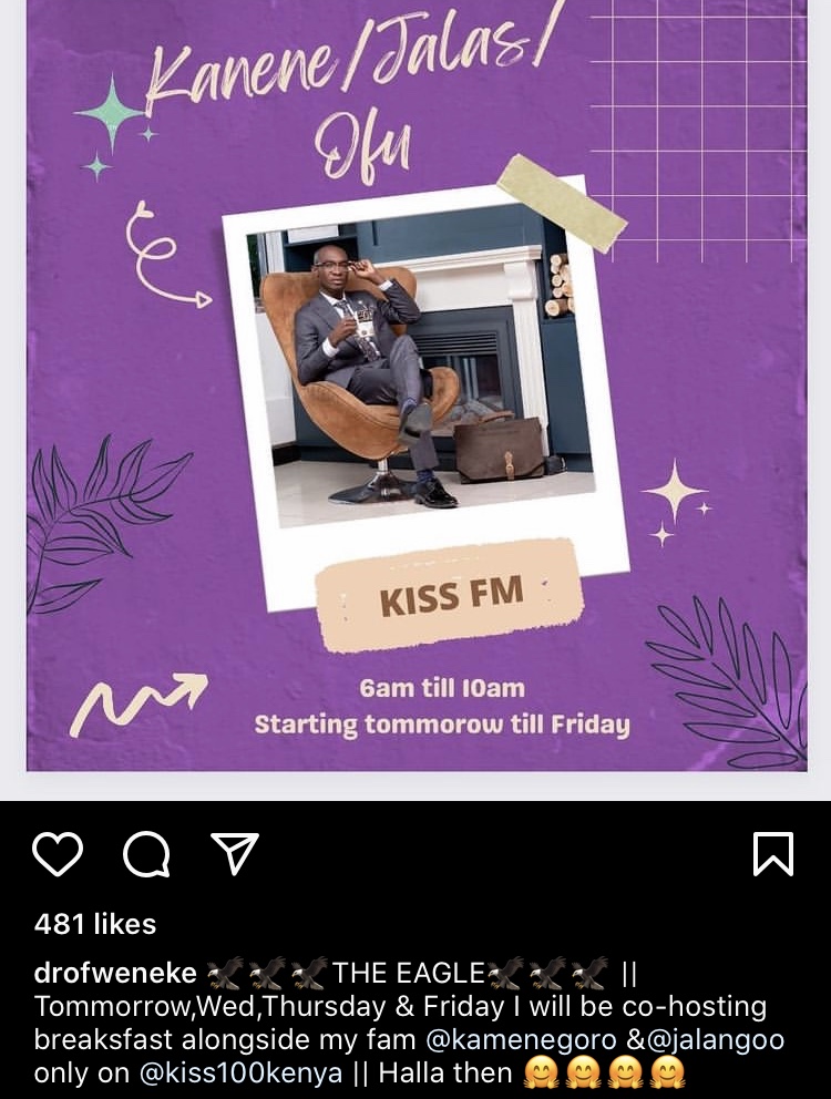 Jalang’os replacement at kiss FM finally unveiled (Photos)