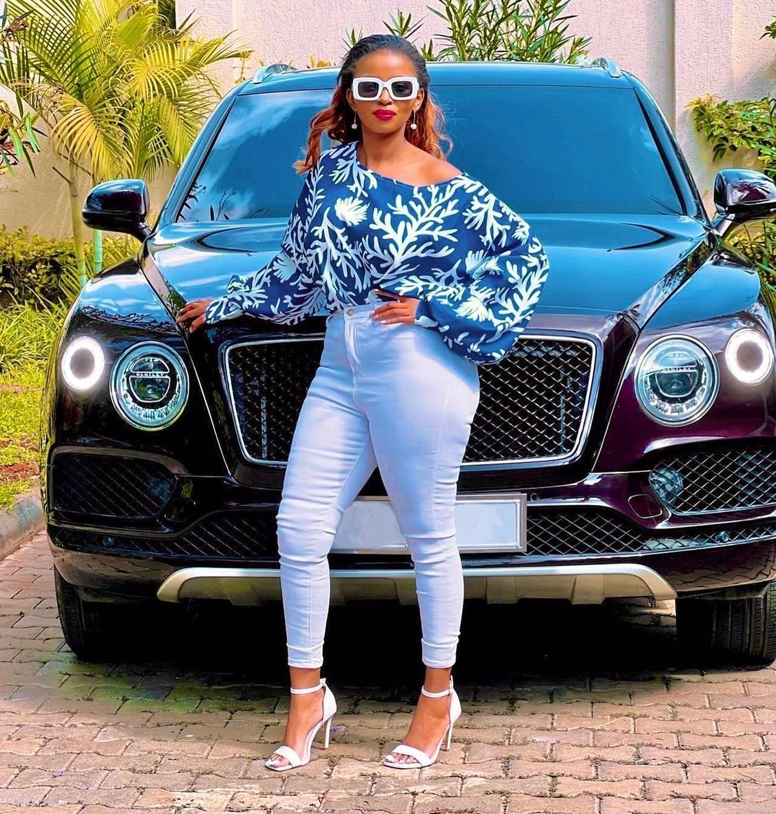“The Bentley is not mine” Anerlisa Muigai cries after netizens tag KRA on her new posts