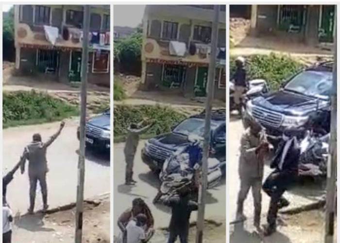 Man springs onto road to stop Uhuru's convoy