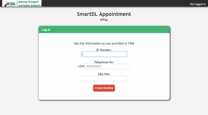 ntsa smart dl appointment