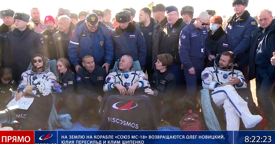 Russian Film Crew Wraps Space Station Shoot and Returns to Earth