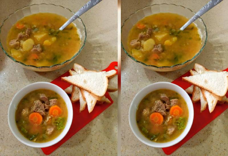 Beef soup to warm your bones