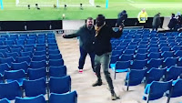 See how RAILA ODINGA’s son, Junior was ‘embarrassed’ at Manchester City’s Etihad Stadium while taking a PHOTO (VIDEO +PHOTOs)