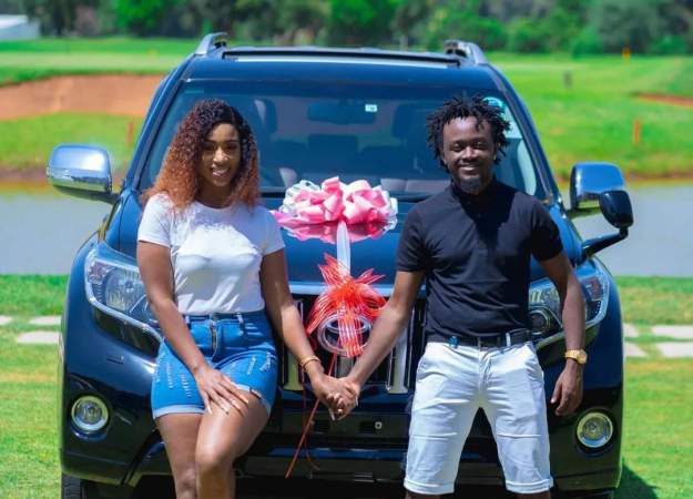 Bahati gifts Diana Marua Prado V8 as Valentines' gift, causes uproar online