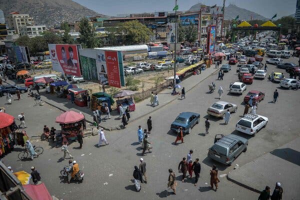 In Kabul on Tuesday. The Afghan currency has weakened to a record low to the U.S. dollar.