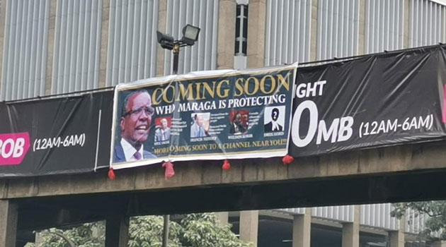 The banners displayed in Nairobi on June 12, 2020, bearing images of Maraga and other superior court judges / COURTESY
