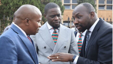 Senators Kithure Kindiki (Tharaka Nthi), Johnson Sakaja (Nairobi) and Kipchumba Murkomen (Elgeyo Marakwet)