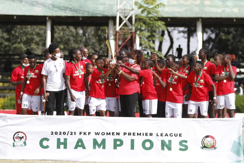 Thika Queens crowned 2021 FKF Women’s Premier League champions : The standard Sports