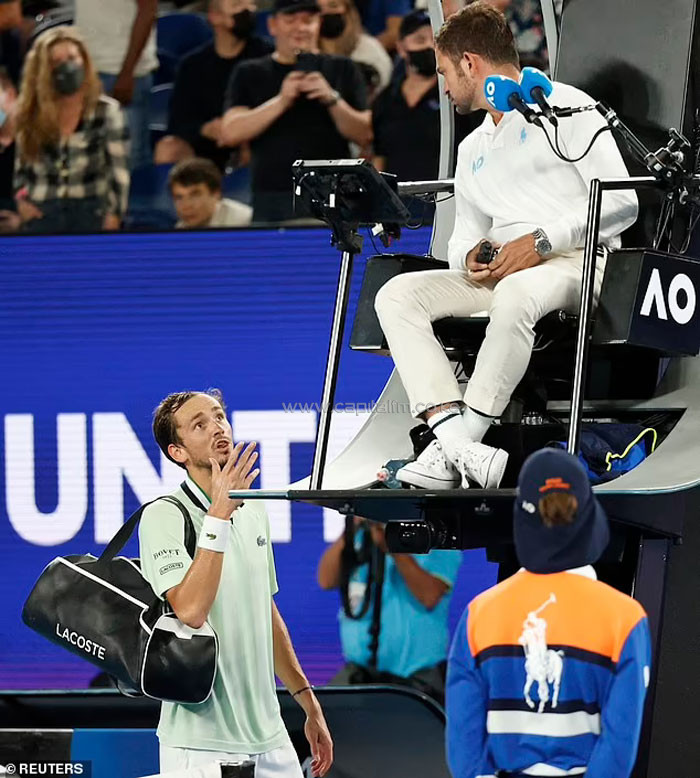 'Are you stupid? You are a small cat!': Medvedev melts down in an explosive tirade at the umpire in Australian Open