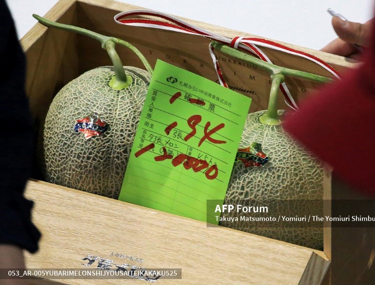Japan premium melons go for $24,800 after virus slump