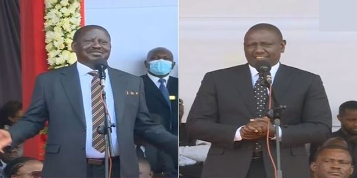 Ruto, Raila Defy Priest, Throw Jabs at Each Other