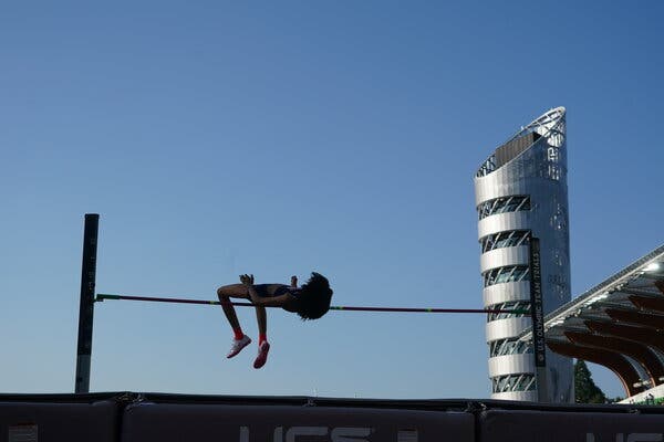 Vashti Cunningham won the women’s high jump final on Sunday.