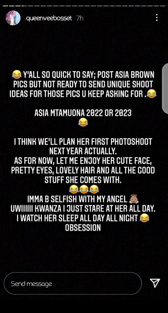 Vera Sidika Reveals When She Will Be Unveiling Daughter's Face For The First Time (Screenshot)