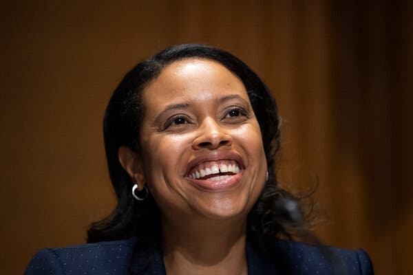 Chiquita Brooks-LaSure testified before the Senate Finance Committee during her nomination hearing to be administrator of the Centers for Medicare & Medicaid Services in Washington in April.