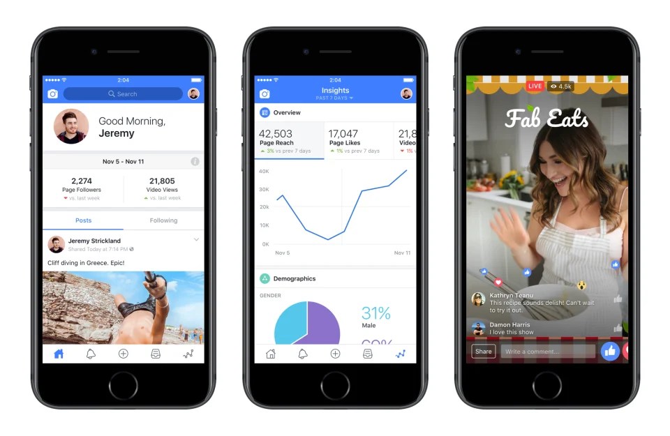 Facebook Creates Mobile App For Creators