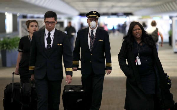 United Airlines told pilots, flight attendants and other workers that it could furlough 40 percent of its staff members this fall because of weak demand during the pandemic.