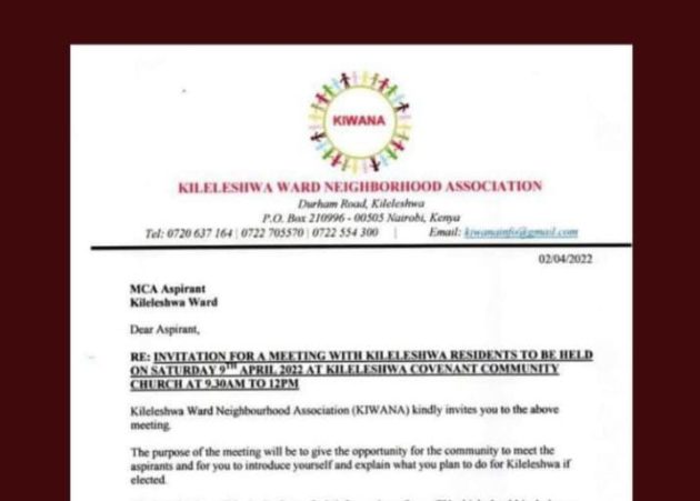 Kileleshwa residents invite area MCA aspirants to explain their manifestos » Capital News