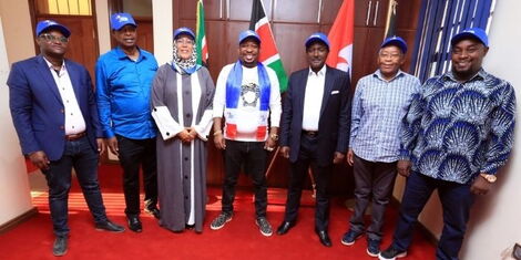 Wiper Party leadership led by Kalozno Musyoka welcome Mike Sonko to the Party on Friday, March 25, 2022.