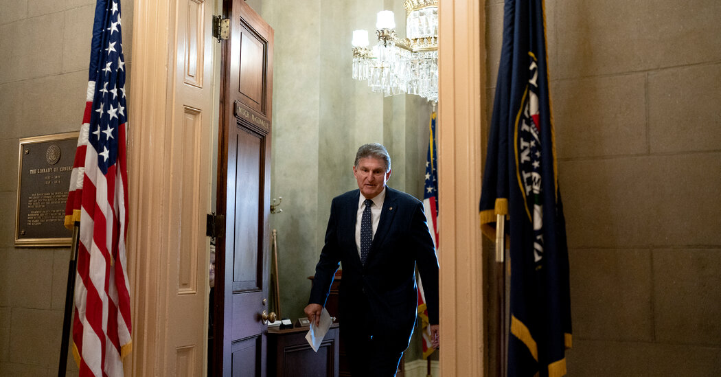 Manchin Assails Efforts to Press Him on Biden’s Domestic Policy Bill